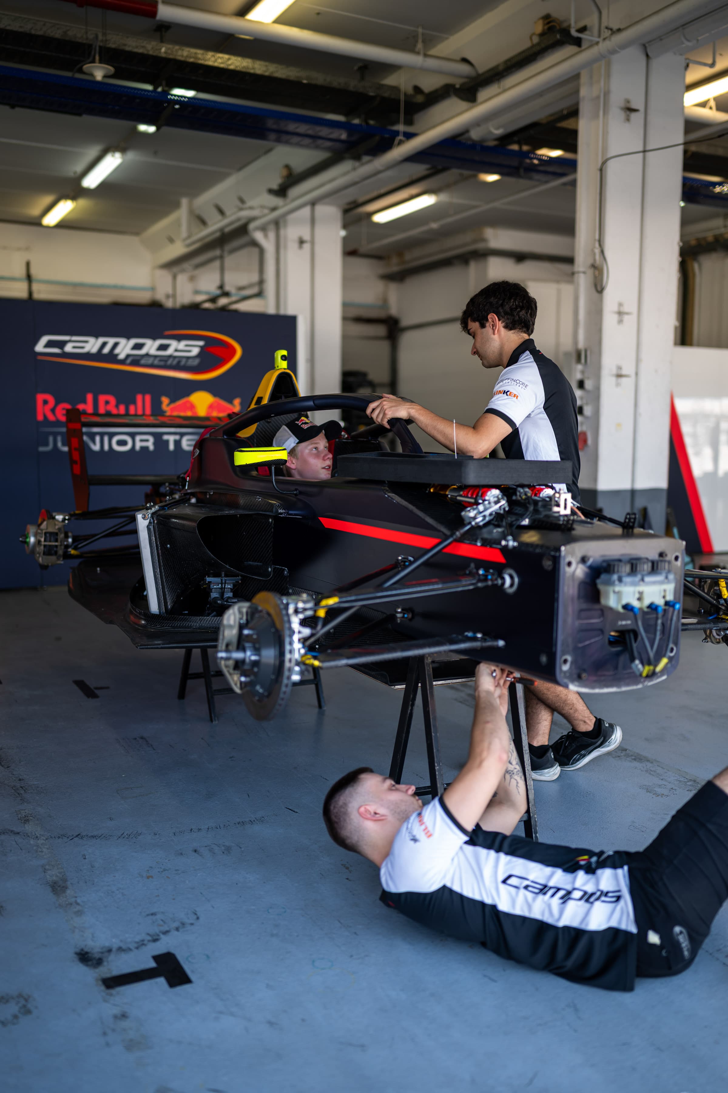 Scott Kin Lindblom testing F4 at Estoril, Portugal, during Red Bull Driver Search 2025. Photo: Joerg Mitter