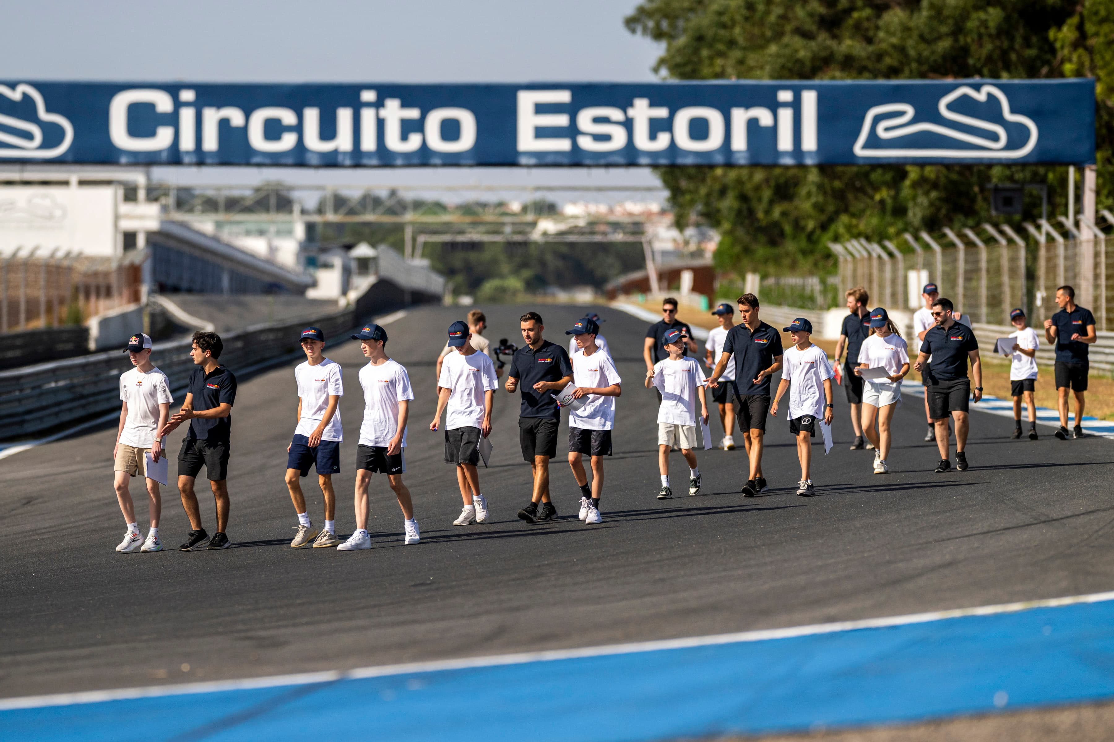 Scott Kin Lindblom trackwalk at Estoril, Portugal, during Red Bull Driver Search 2025. Photo: Joerg Mitter