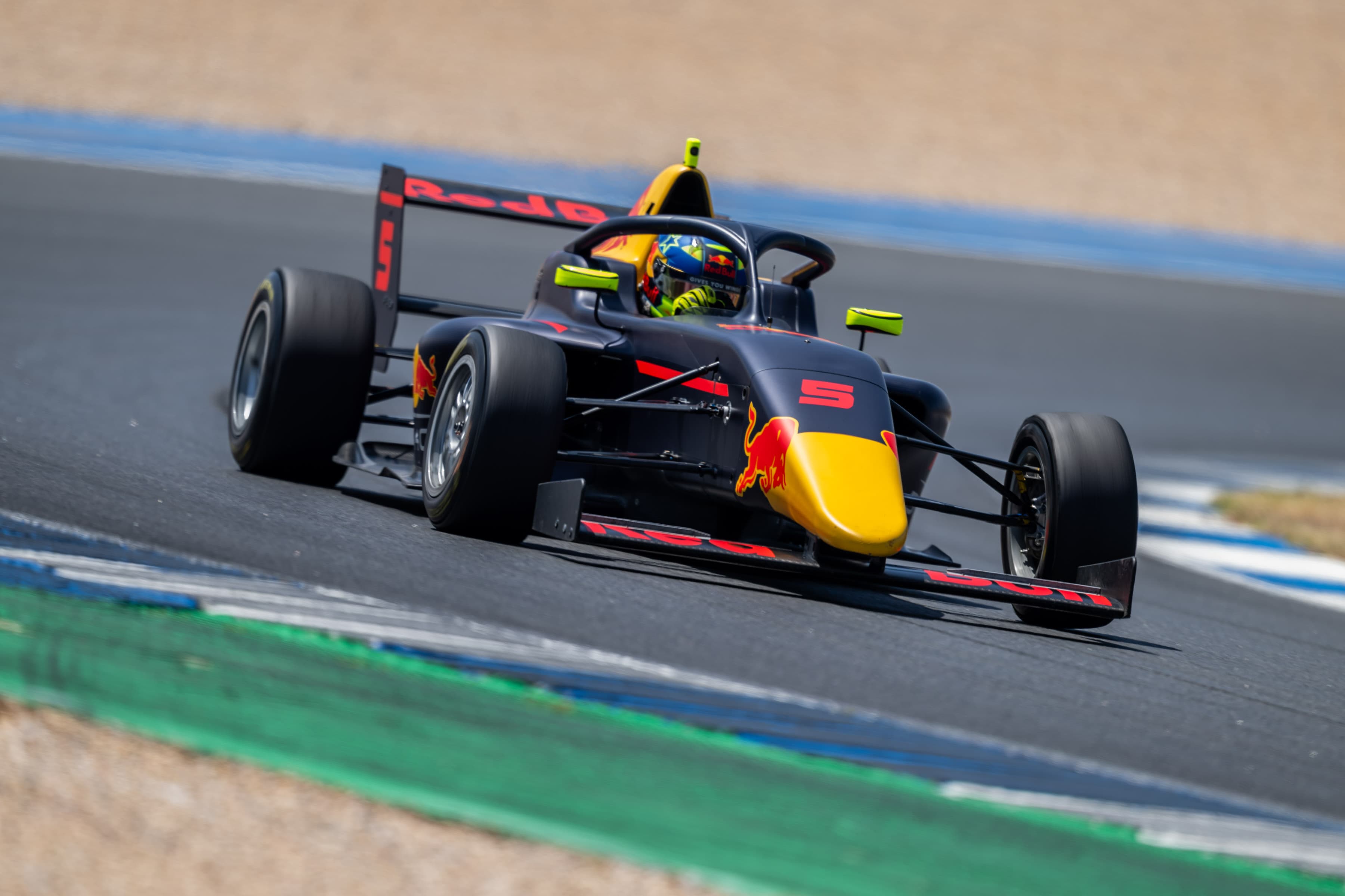 Scott Kin Lindblom testing F4 at Estoril, Portugal, during Red Bull Driver Search 2025. Photo: Joerg Mitter