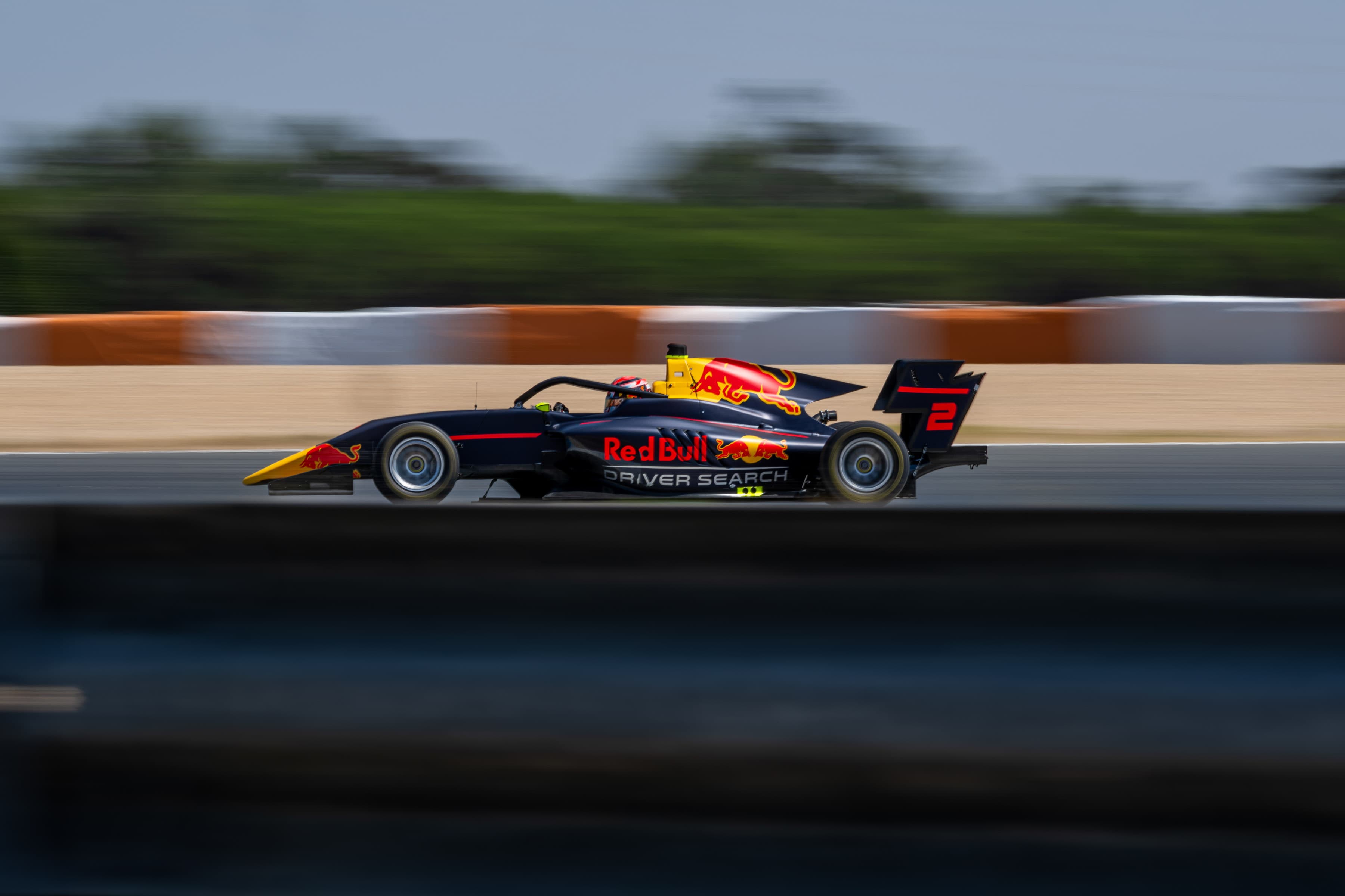 Scott Kin Lindblom testing F4 at Estoril, Portugal, during Red Bull Driver Search 2025. Photo: Joerg Mitter