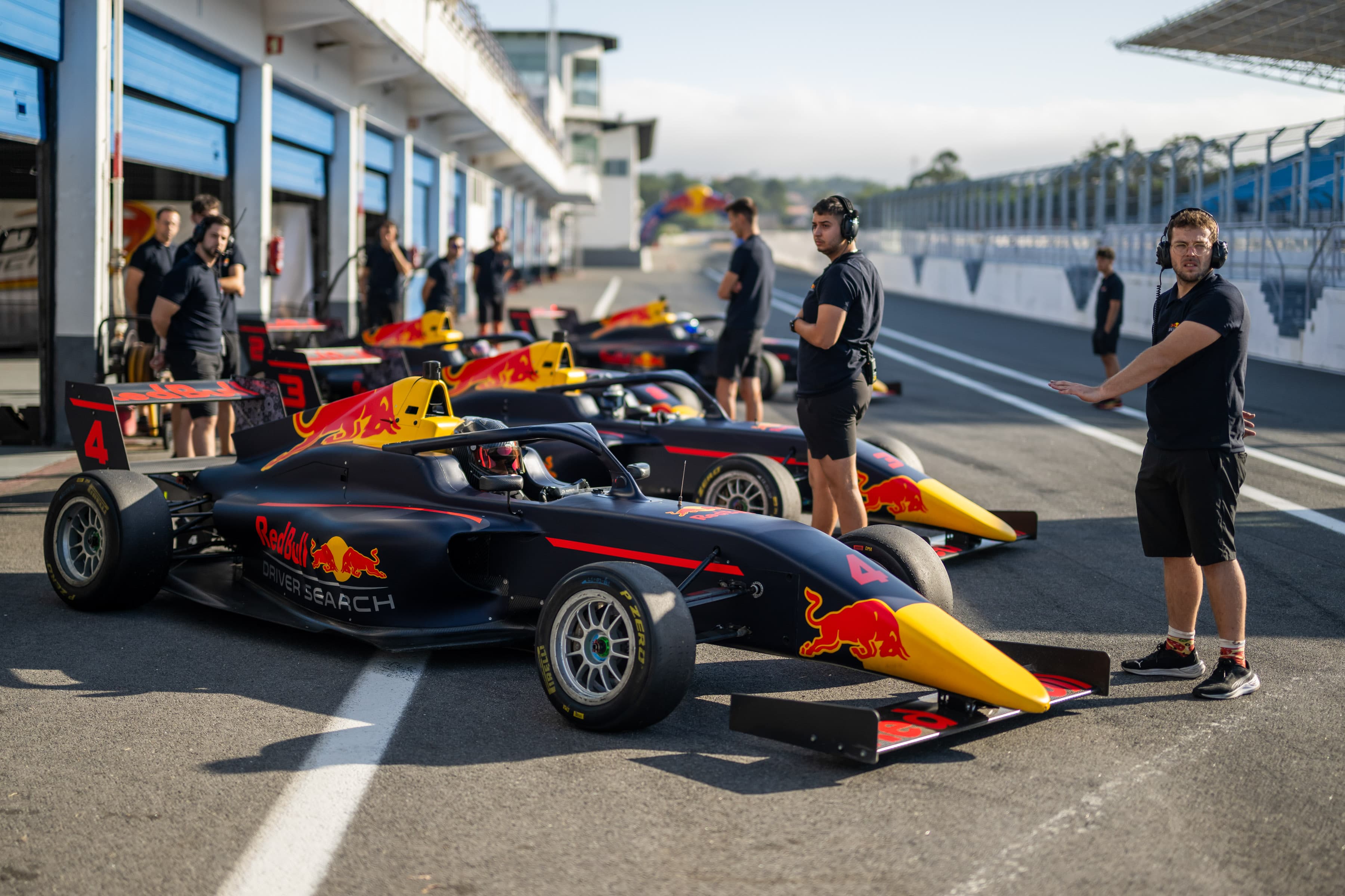 Scott Kin Lindblom testing F4 at Estoril, Portugal, during Red Bull Driver Search 2025. Photo: Joerg Mitter