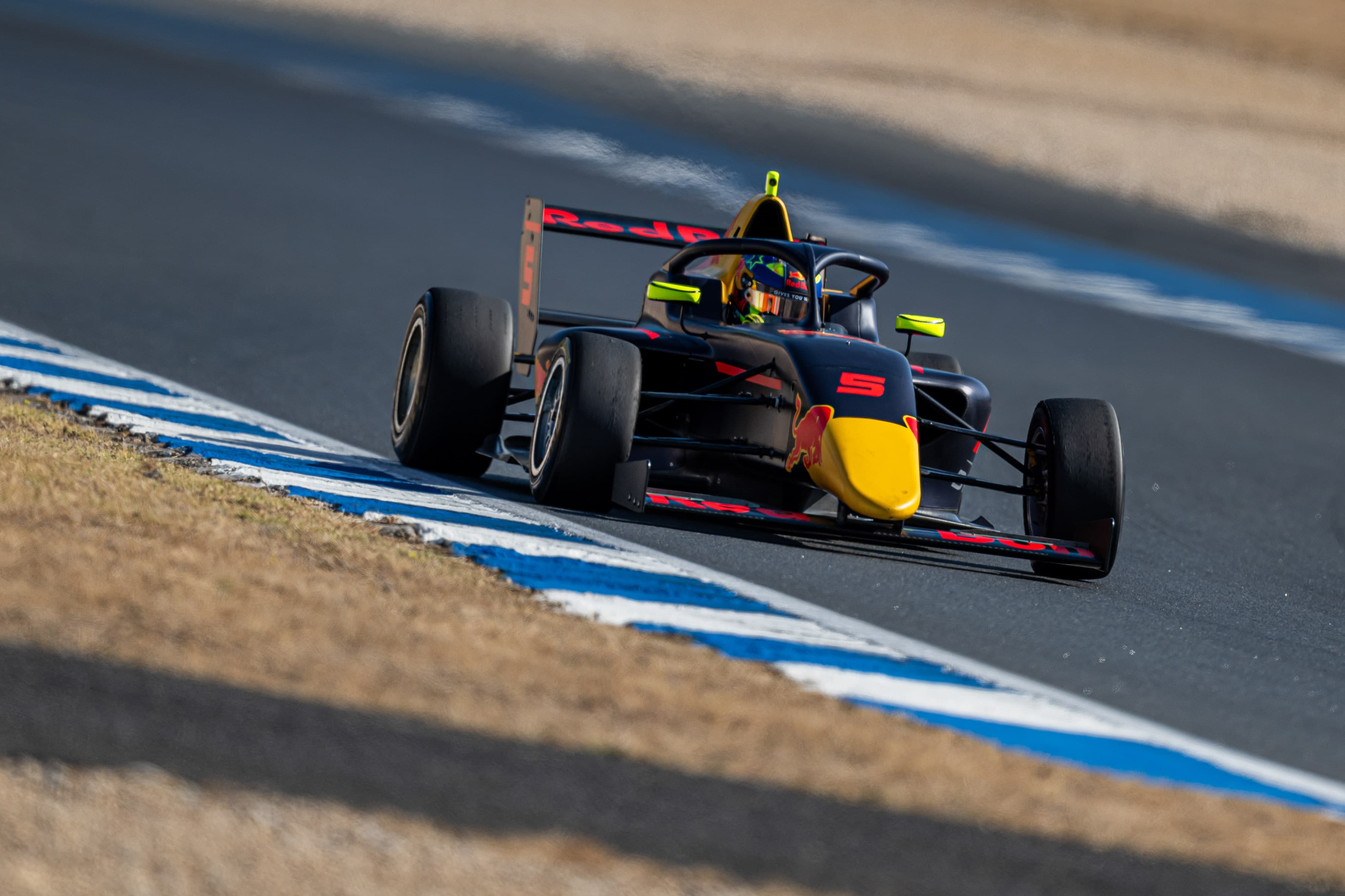 Scott Kin Lindblom testing F4 at Estoril, Portugal, during Red Bull Driver Search 2025. Photo: Joerg Mitter
