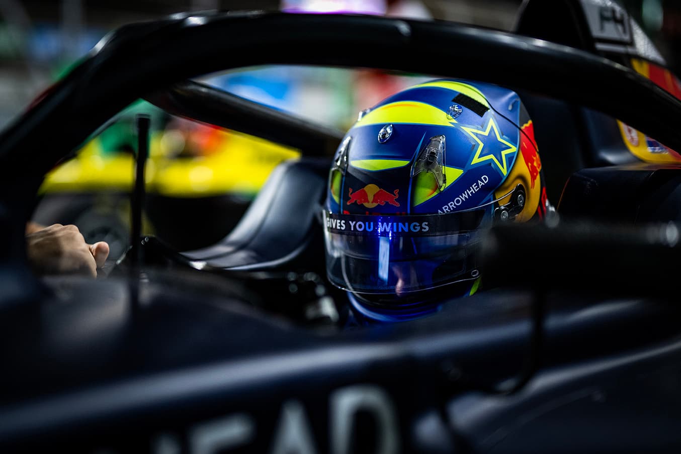 First win in F4. Scott Kin Lindblom Red Bull Junior Driver wins at Jeddah Corniche Circuit in the F4 Saudi Arabian Championship 11 Nov 2025. Photo: Akl Yazbeck/F4 Saudi Arabia
