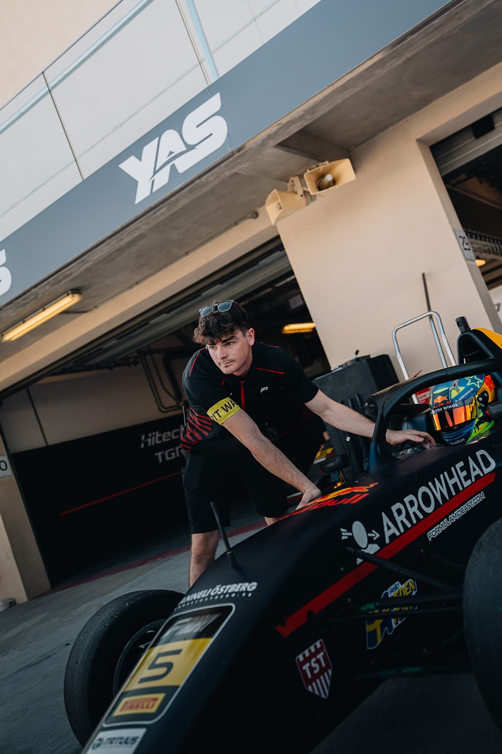Scott Kin Lindblom, Hitech, Yas Island, Abu Dhabi, UAE F4 Trophy 2025, Rd 3. Photo: Connor Botha