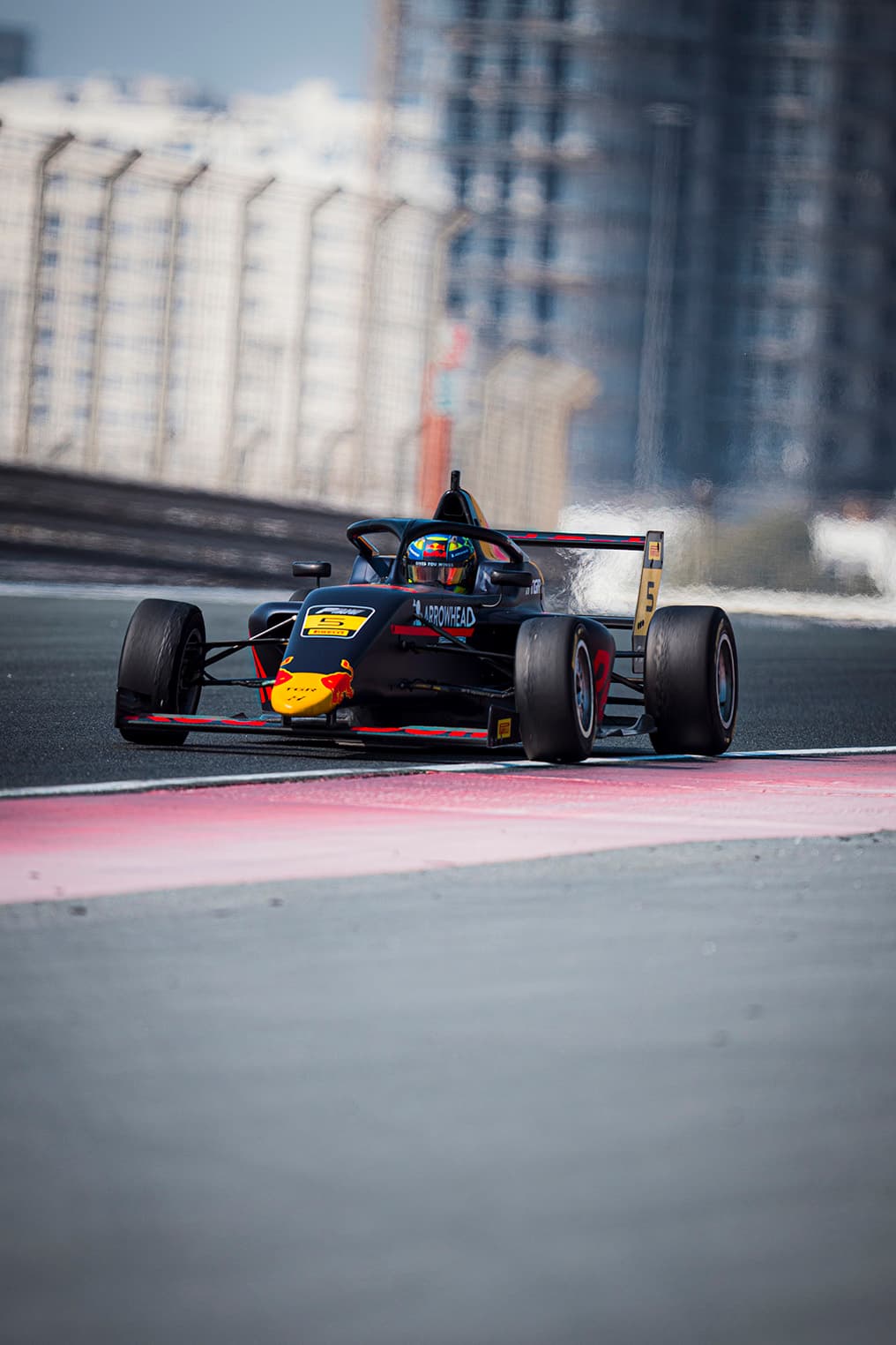 Scott Kin Lindblom, Hitech, Dubai Autodrome. UAE F4 Trophy 2025, Rd 1. Photo: Connor Botha