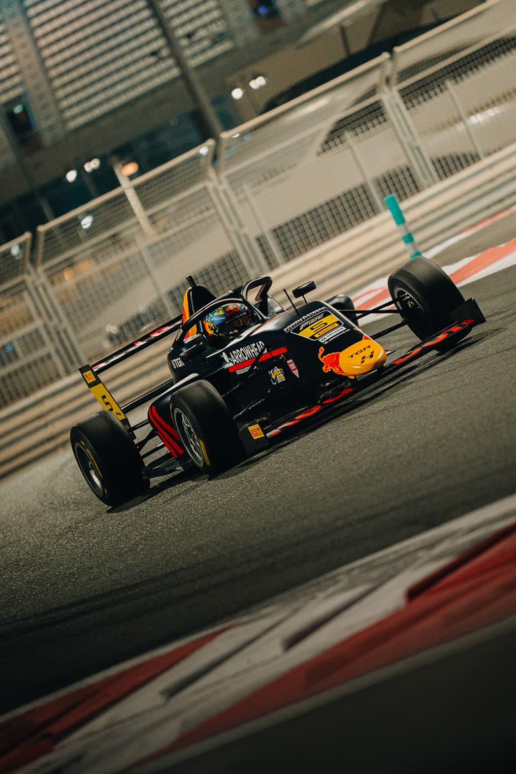 Scott Kin Lindblom, Hitech, Yas Island, Abu Dhabi, UAE F4 Trophy 2025, Rd 3. Photo: Connor Botha