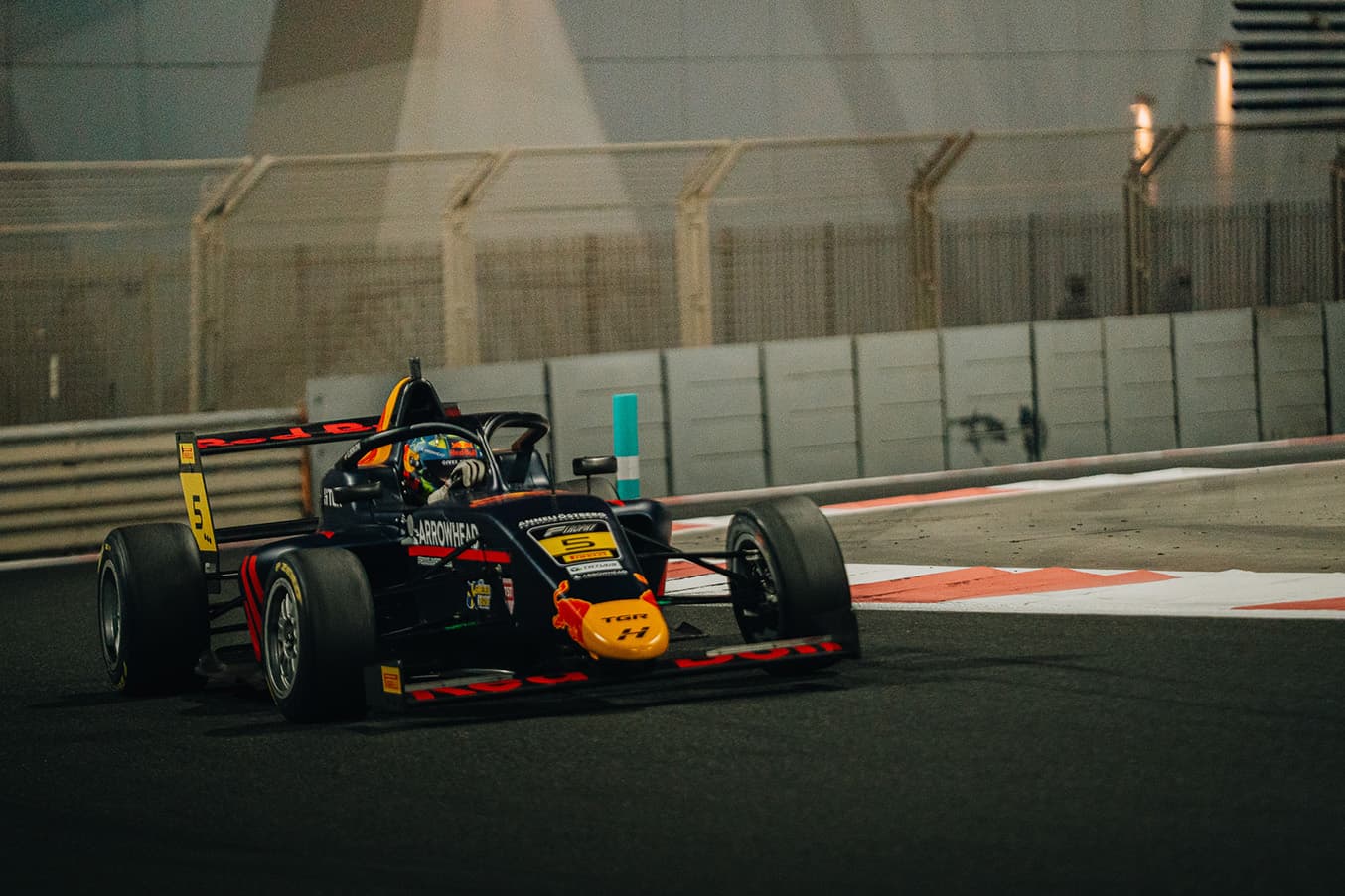 Scott Kin Lindblom, Hitech, Yas Island, Abu Dhabi, UAE F4 Trophy 2025, Rd 3. Photo: Connor Botha