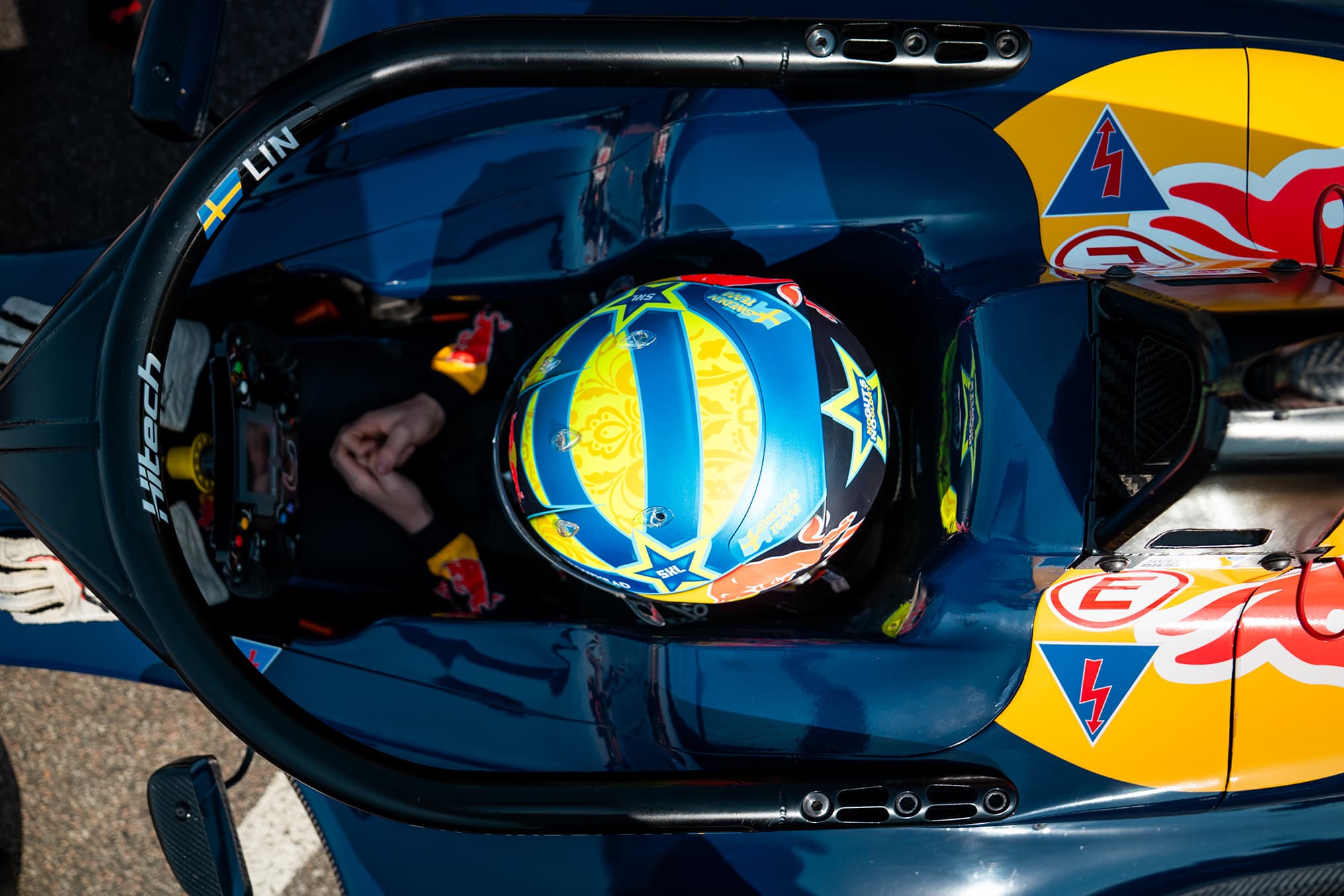 Scott Kin Lindblom, Hitech, British F4, Brands Hatch (Indy). Photo: Seb Usselmann