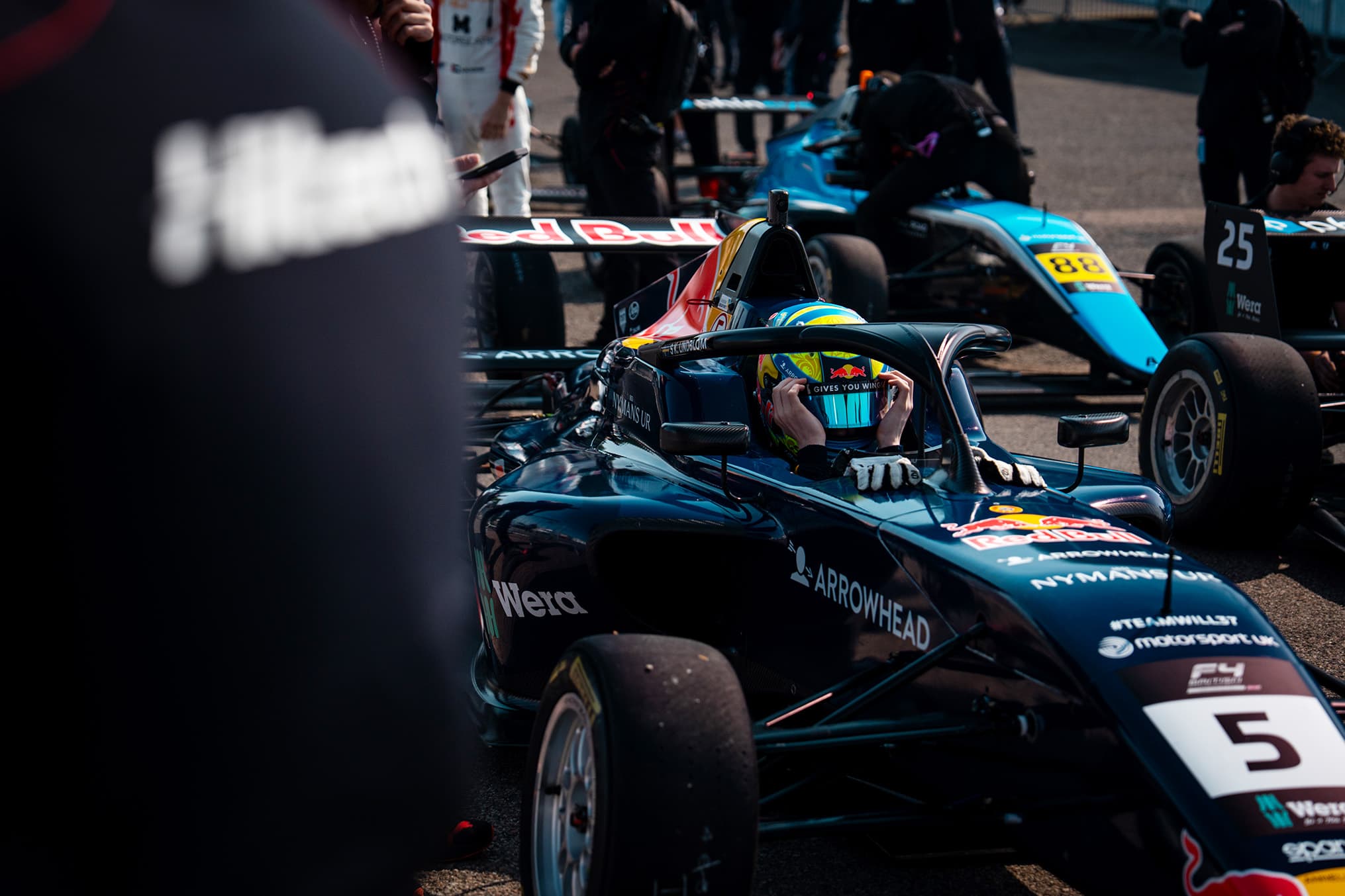 Scott Kin Lindblom, Hitech, British F4, Brands Hatch (Indy). Photo: Seb Usselmann
