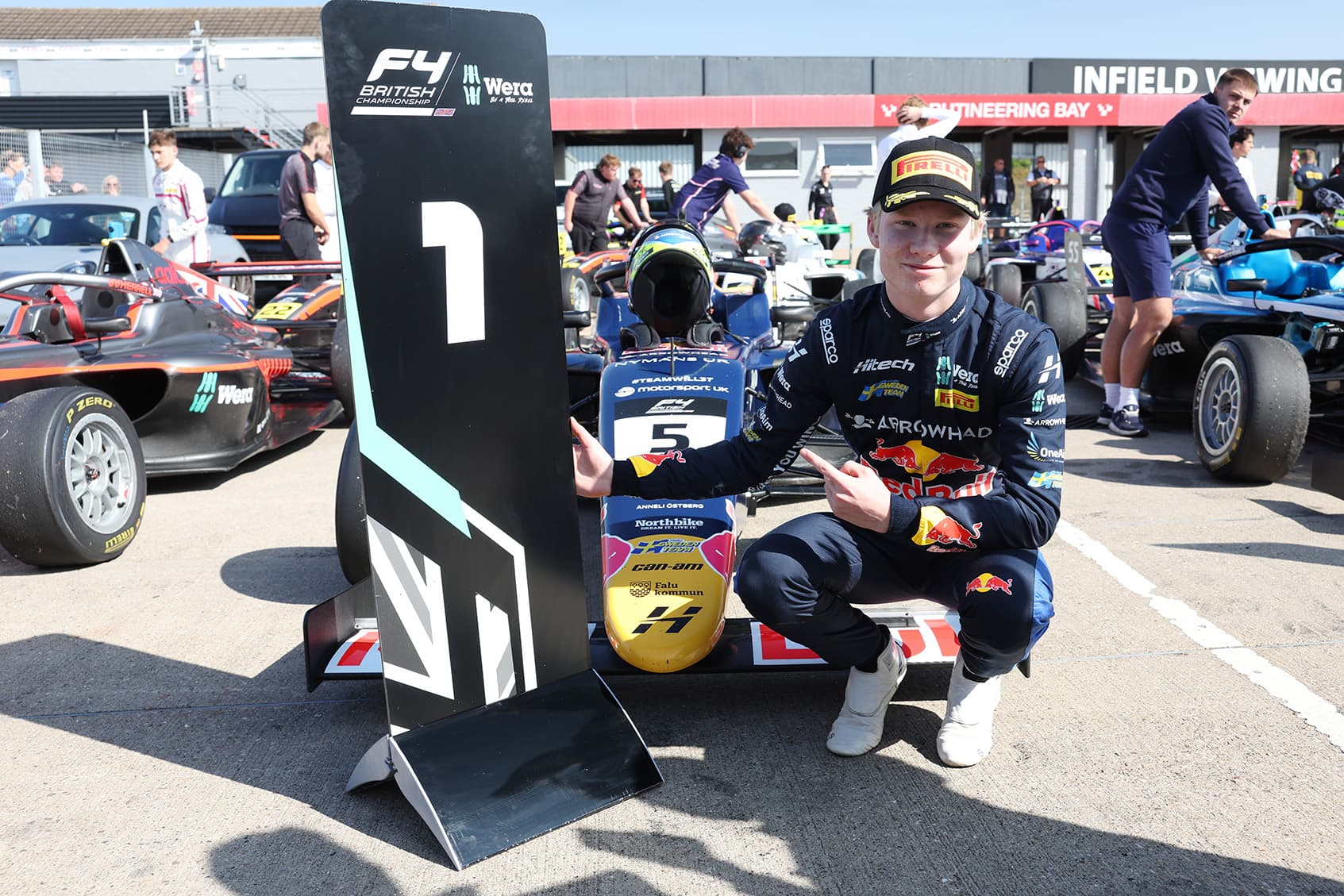 Scott Kin Lindblom, Hitech, British F4, rd 7 Donington Park. Photo: Jakob Ebrey Photograhy