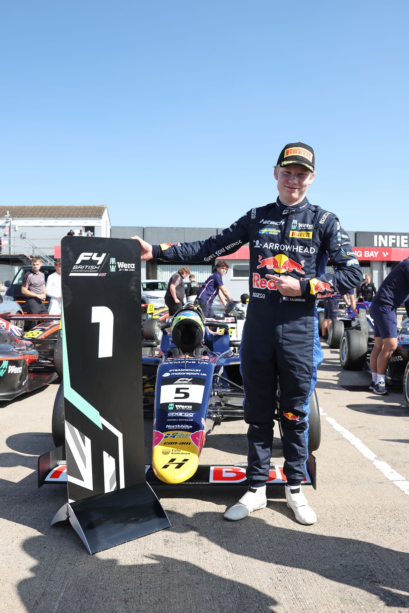 Scott Kin Lindblom, Hitech, British F4, rd 7 Donington Park. Photo: Jakob Ebrey Photograhy